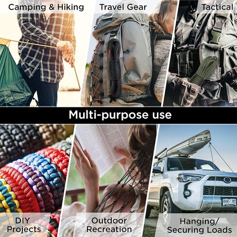 TECEUM Paracord Type III 550 Apricot – 200 ft – 4mm – Tactical Rope MIL-SPEC – Outdoor para Cord –Camping Hiking Fishing Gear and Equipment – EDC Parachute Cord – Strong Survival Rope 085 n1 in Saudi Arabia