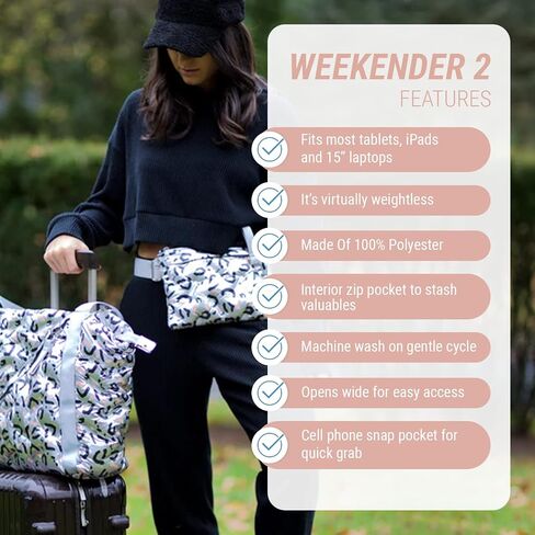 Weekender Travel حمل حقيبة Silver Blush Cheetah in Saudi Arabia