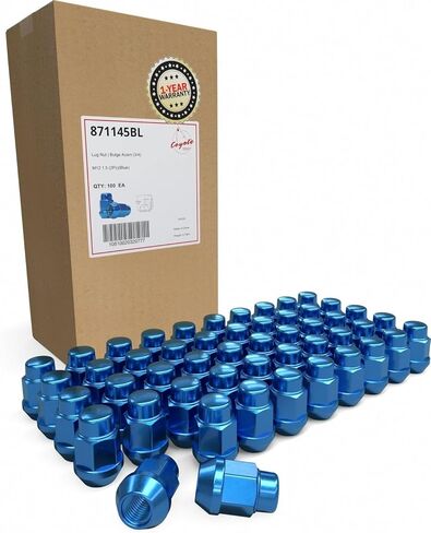 إكسسوارات العجلات أجزاء 100 PCS M12 x 1.5 12 × 1.5 بتفاخات ترابط 35 مم 1.38 "LUG LUG NUTS Chrome 3/4" 19MM HEX تناسب العديد من سيارات ركاب Chevy Honda ｜ Toyota Pass مع عجلات ما بعد البيع in Saudi Arabia