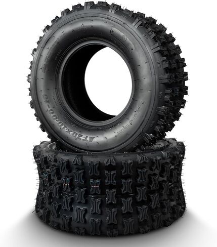 Set of 2 All-Terrain ATV UTV Tires 20x10-10 20x10x10 for Off-road, Trail, Mud, and Sand, 4-Ply, Tubeless in Kuwait