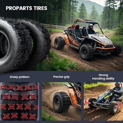 Set of 2 All-Terrain ATV UTV Tires 20x10-10 20x10x10 for Off-road, Trail, Mud, and Sand, 4-Ply, Tubeless in Kuwait
