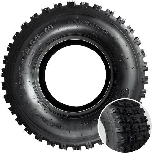 Set of 2 All-Terrain ATV UTV Tires 20x10-10 20x10x10 for Off-road, Trail, Mud, and Sand, 4-Ply, Tubeless in Kuwait