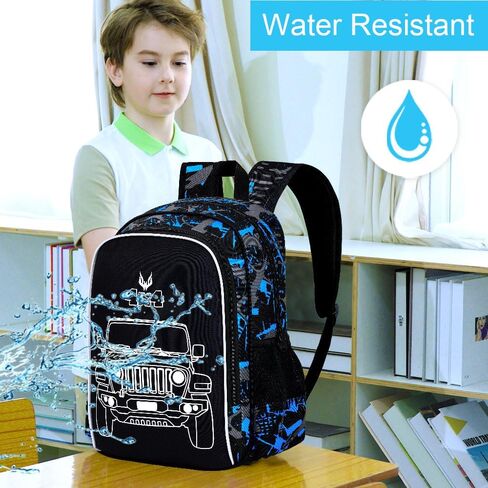 KLFVB 3PCS Boys Dinosaur Backpack, Luminous School Backpacks with Lunch Box, 17" Water Resistant Kids Camo Bookbag for Middle Elementary Teens to School Travel - Luminous Dinosaur in Saudi Arabia