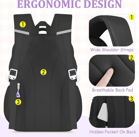 Kids Backpacks for Girls - Cute Girls Backpack for Elementary, Middle and High School Students - 18" School Bookbag in Saudi Arabia