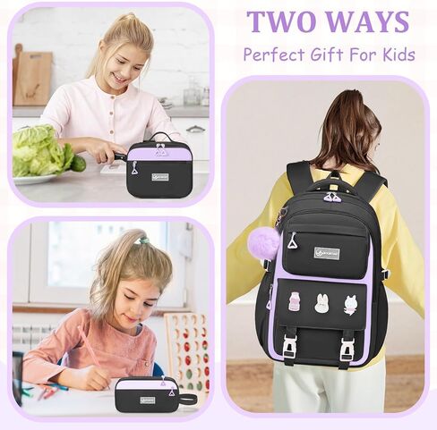 Kids Backpacks for Girls - Cute Girls Backpack for Elementary, Middle and High School Students - 18" School Bookbag in Saudi Arabia