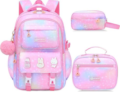 Kids Backpacks for Girls - Cute Girls Backpack for Elementary, Middle and High School Students - 18" School Bookbag in Saudi Arabia