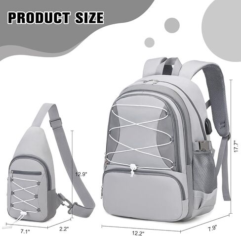 Bevalsa Backpack for Boys, School Bags for Kids with Sling Bag, Bookbag for Boys Girls Children Teens Backpacks for Elementary Middle High school Student, Bookbag Set with USB Charging Port(Black) in Kuwait