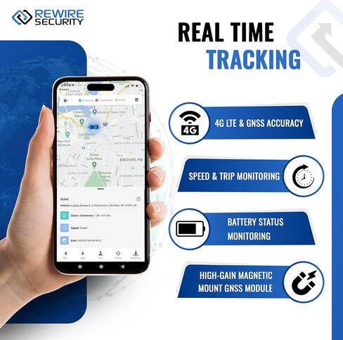 104n 4G GPS Tracker for Vehicles - Real-Time Portable 4G LTE Car Tracker, Van & Motorcycle Location Monitoring, Asset Tracking Device with Long Term Battery, Personal & Business Use in Saudi Arabia