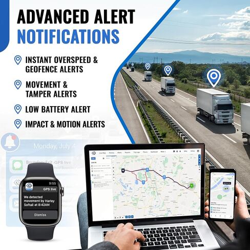 104n 4G GPS Tracker for Vehicles - Real-Time Portable 4G LTE Car Tracker, Van & Motorcycle Location Monitoring, Asset Tracking Device with Long Term Battery, Personal & Business Use in Saudi Arabia