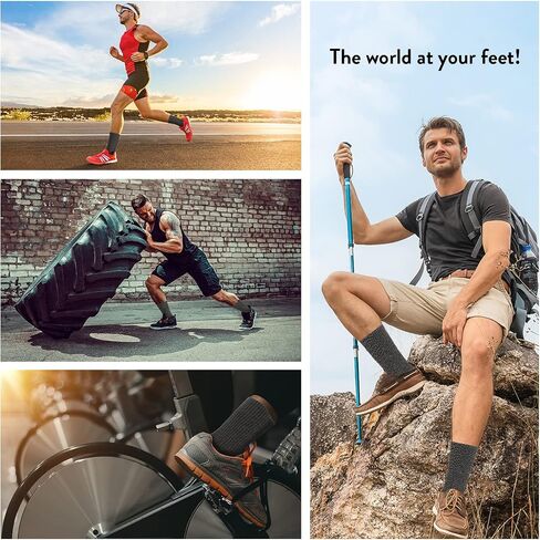 Chill Boys Viscose from Bamboo Crew Socks For Men - Moisture Wicking Mens Hiking Socks MidWeight Performance in Kuwait