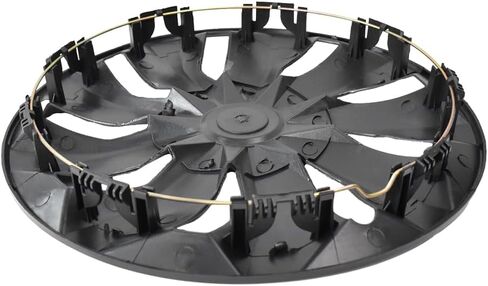 سدايا Autoparts Universal Hub Caps - TT نمط - متوافق مع إطارات وعجلات 14 بوصة شاحنة سيارة ، R14 حافة إطارات مجموعة من 4 (أسود وفضي) in Kuwait