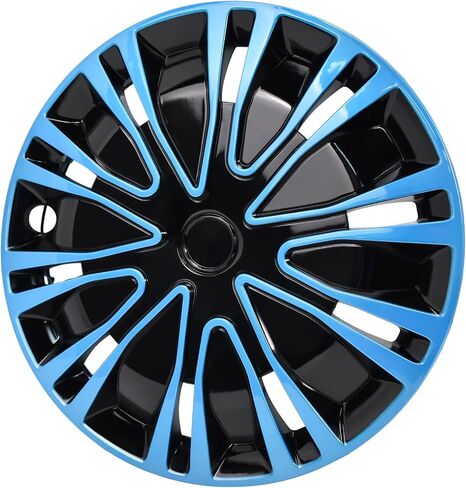 سدايا Autoparts Universal Hub Caps - TT نمط - متوافق مع إطارات وعجلات 14 بوصة شاحنة سيارة ، R14 حافة إطارات مجموعة من 4 (أسود وفضي) in Kuwait
