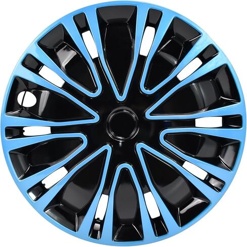 سدايا Autoparts Universal Hub Caps - TT نمط - متوافق مع إطارات وعجلات 14 بوصة شاحنة سيارة ، R14 حافة إطارات مجموعة من 4 (أسود وفضي) in Kuwait