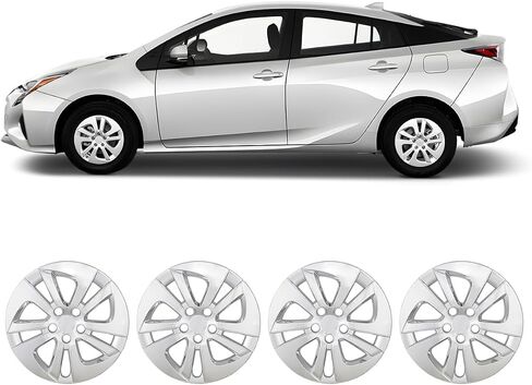 Wolfx 15 بوصة مجموعة Hubcaps مجموعة من 4 عجلة حافة الغطاء لتويوتا بريوس 2016-2022/بريوس برايم 2017-2022/كورولا هايبرد 2020-2024 (فقط مناسبة من ألومنيوم المحور) PP CAP ، in Kuwait
