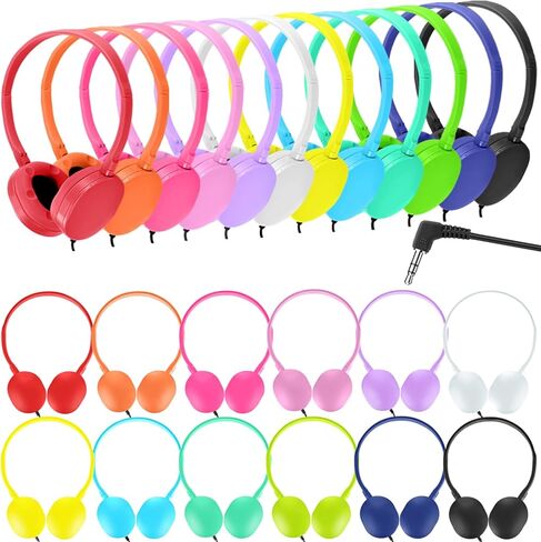Wholesale Bulk Headphones 25 Pack for Classroom Kids, Class Set Durable Headphones for School, Students, Adults, Libraries in Kuwait
