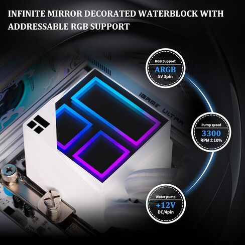 مبرد مياه Thermalright Frozen Infinity 240 أسود لوحدة المعالجة المركزية، مبرد وحدة المعالجة المركزية 240 Aio، مراوح TL-M12 PWM مزدوجة، مبرد وحدة المعالجة المركزية مرآة إنفينيتي، لـ AMD/AM4/AM5، Intel LGA1851/1700/1150/1151/2011 in Saudi Arabia