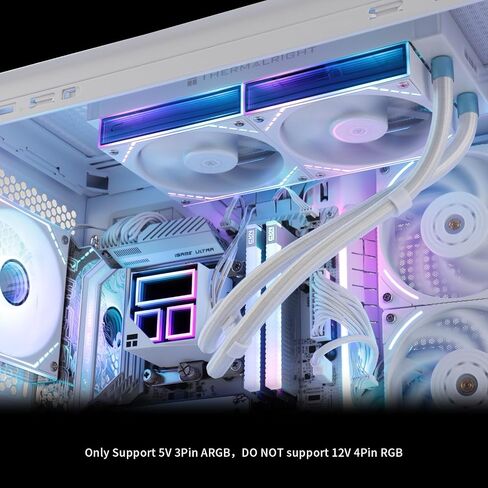 مبرد مياه Thermalright Frozen Infinity 240 أسود لوحدة المعالجة المركزية، مبرد وحدة المعالجة المركزية 240 Aio، مراوح TL-M12 PWM مزدوجة، مبرد وحدة المعالجة المركزية مرآة إنفينيتي، لـ AMD/AM4/AM5، Intel LGA1851/1700/1150/1151/2011 in Saudi Arabia