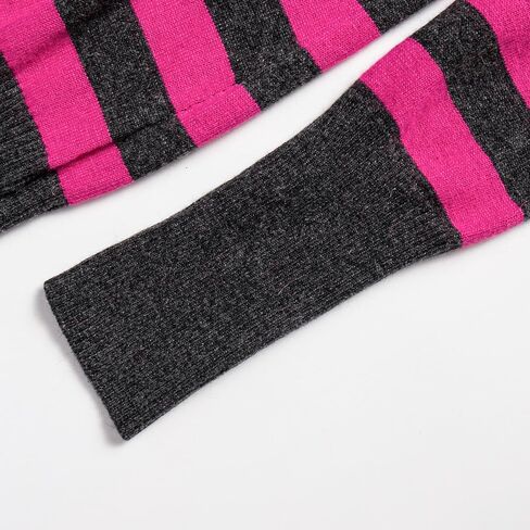 Women's Puff Long Sleeve Striped Sweaters Crewneck Ribbed Knit Pullover Sweater in Saudi Arabia