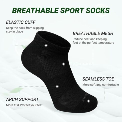 كايديانو الخيزران الجوارب الكاحل في الكاحل: لا عرض الجوارب منخفضة القطع للرجال الرياضة الرياضية الرقيقة الرقيقة التي تنفد 6 أزواج in Kuwait