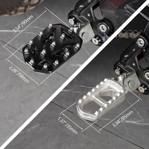 دراجة الأوساخ أوتاد القدم الأصلية دواسة موسعة 6061 دواسات CNC الألومنيوم تراحة ل Srron Light Bee X/S Segway X160 X260 Talaria Sting/MX3/MX4 ، Black in Kuwait