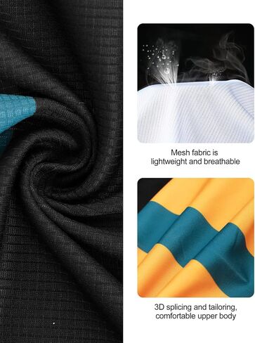 INBIKE Men's Cycling Clothing Set, Short Sleeve Cycling Jersey with 3 Rear Pockets, Cycling Bib Pants 3D Padded Breathable in Saudi Arabia