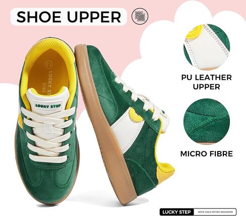 LUCKY STEP Boys Girls Retro Sneakers Casual Fashion School Walking Shoes Classic Comfortable Low Top Tennis Trainers in Saudi Arabia