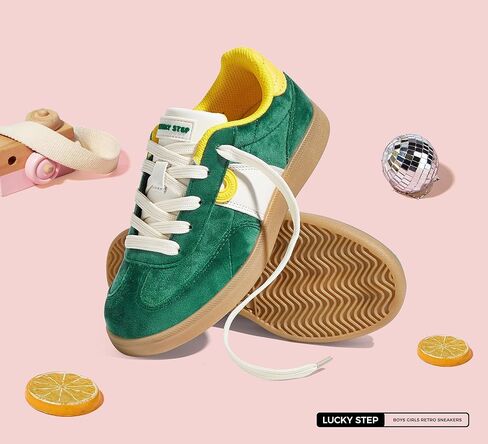 LUCKY STEP Boys Girls Retro Sneakers Casual Fashion School Walking Shoes Classic Comfortable Low Top Tennis Trainers in Saudi Arabia