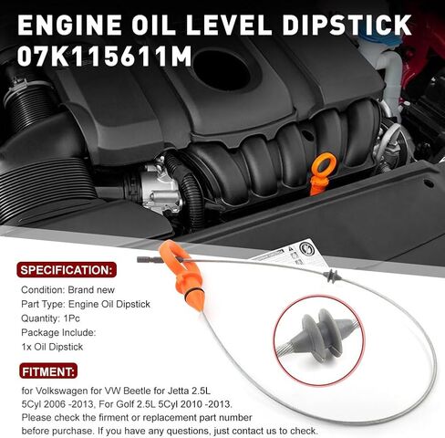 Gzyf 1x Post Dipstick استبدال VW 2.5L 5Cyl Beetle ، Jetta ، Golf ، Rabbit 2005-2013 in Saudi Arabia