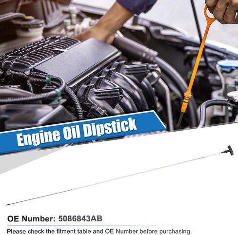 X AutoHaux 1 PCS زيت المحرك Dipstick زيت محرك مستوى السوائل ل Dodge لـ RAM 2500 LARAMIE SLT ST 5.9L L6 - DIESEL 2006 NO.5086843AB in Saudi Arabia