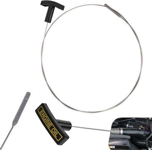 Engine Oil Level Dipstick Indicator, 3C3Z-6750-AA Oil Dip Stick Replacement, with Upper and Lower Levels Mark, Compatible with 03-06 Ford F-250 350 450 550 Excursion Super Duty 6.0L V8 (Black) in Saudi Arabia