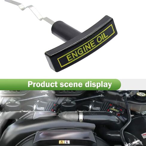 Engine Oil Level Dipstick Indicator, 3C3Z-6750-AA Oil Dip Stick Replacement, with Upper and Lower Levels Mark, Compatible with 03-06 Ford F-250 350 450 550 Excursion Super Duty 6.0L V8 (Black) in Saudi Arabia