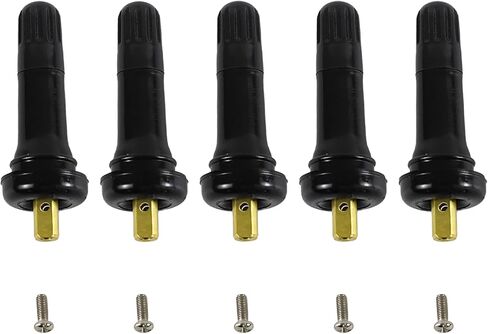 5PCS TPMS 20008 Tire Valve Stem, Rubber Snap-in Tubeless Tire Pressure Sensor Valve Stem ​Replacement Fits 0.453" Rim Holes, Compatible with Enclave Escalade Avalanche Sierra in Saudi Arabia