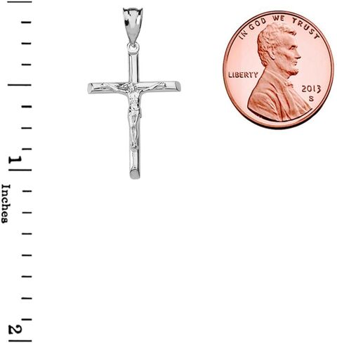 Claddagh Gold Dainty Crucifix Cross Pendant في الفضة الاسترليني الصلبة in Saudi Arabia