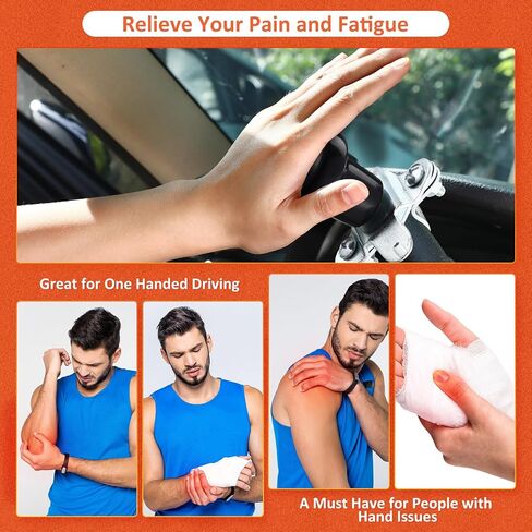 Tallew 3 Pcs Steering Wheel Spinner Knob Handle Suicide Handle Heavy Equipment Universal Spinner Knob for Tractor and More Trucks Boats Vehicles Car SUV in Saudi Arabia