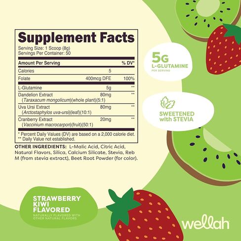 L-Glutamine Strawberry Lemonade Flavored (50 Servings) - 5g L-Glutamine Per Serving, Sweetened with Stevia in Saudi Arabia
