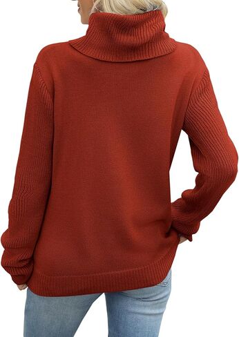 MixShe Womens Sweaters 2025 Turtleneck Cable Knit Pullover Sweater S-XL in Kuwait