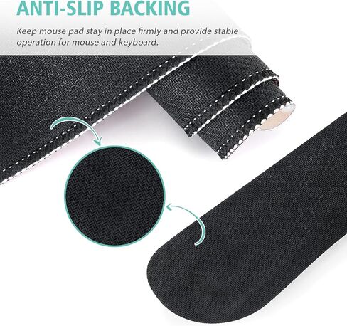 مجموعة لوحة ماوس لوحة المفاتيح، لوحة ماوس كبيرة للألعاب + مسند معصم لوحة المفاتيح + مسند معصم الماوس + قاعدة، دعم المعصم للوحة ماوس الكمبيوتر للكمبيوتر المحمول المكتبي. (35.4 بوصة × 15.7 بوصة) سجادة مكتب ممتدة (زهرية) in Kuwait