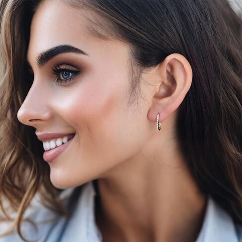925 sterling الفضة الفضية hypoallergenic Zirconia Zirconia أقراط - عصرية هندسية التصميم المستطيل للنساء والرجال in Kuwait