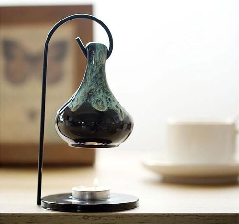 Tear Drop Essential Oil Burner Wax Melt Burners, Aromatherapy Aroma Burner Ceramic Oil Diffuser Candle Tealight Holder Home Bedroom Decor-C1 in Kuwait
