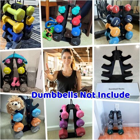 Weight Rack for Dumbbells, 5 Tiers Compact A-Frame Home Gym Organizer, Dumbbell Rack Stand Only, Alloy Steel Dumbbell Rack with Handle for Home Gym and Workout (Dumbbells Not Include) in Kuwait