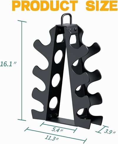 Weight Rack for Dumbbells, 5 Tiers Compact A-Frame Home Gym Organizer, Dumbbell Rack Stand Only, Alloy Steel Dumbbell Rack with Handle for Home Gym and Workout (Dumbbells Not Include) in Kuwait