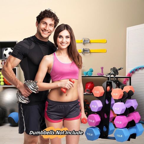 Weight Rack for Dumbbells, 5 Tiers Compact A-Frame Home Gym Organizer, Dumbbell Rack Stand Only, Alloy Steel Dumbbell Rack with Handle for Home Gym and Workout (Dumbbells Not Include) in Kuwait