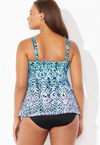 Swimsuits For All V-Neck Flowy Tankini Set in Saudi Arabia