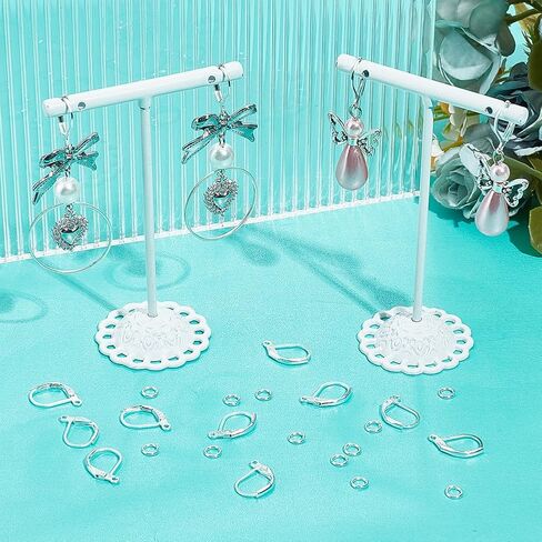 1 Box 200Pcs Leverback Earring Findings Gold Earring Hooks Bulk French Brass Lever Back Ear Wires with 200Pcs Jump Rings Small Huggie Earring Hooks for Jewelry Making Supplies DIY Craft Women in Saudi Arabia