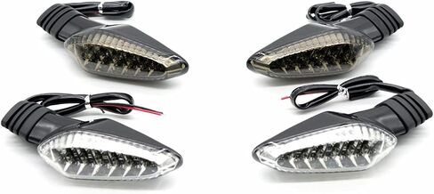 مصباح مؤشر إشارة LED ، متوافق مع Ducati Monster 695 696 796 821 1100/S/EVO 1200 Motorcycle Front Blinker Monster (LED: LED Dark Gray) in Saudi Arabia