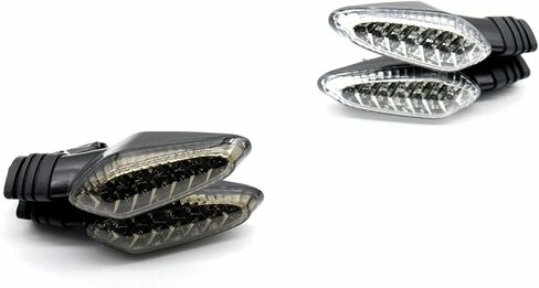 مصباح مؤشر إشارة LED ، متوافق مع Ducati Monster 695 696 796 821 1100/S/EVO 1200 Motorcycle Front Blinker Monster (LED: LED Dark Gray) in Saudi Arabia