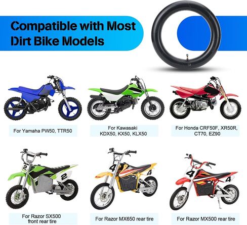 استبدال الأنبوب الداخلي 2.50/2.75-10 من Honda CRF50 XR50 Razor MX650 MX500 SX500 YAMAHA PW50 TTR50 SUZUKI JR50 SSR KDX50 APOLLO COOLSTER 49CC 50CC MOTOCYCLE BIKE BIKE in Kuwait
