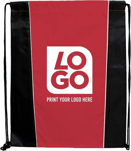 Custom Two-Tone Drawstring Tote Bags - Single Color Imprint for Promotions, Gifts, & Events in Saudi Arabia