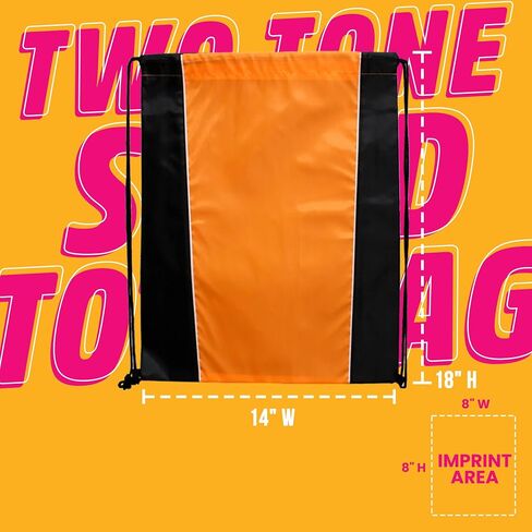 Custom Two-Tone Drawstring Tote Bags - Single Color Imprint for Promotions, Gifts, & Events in Saudi Arabia