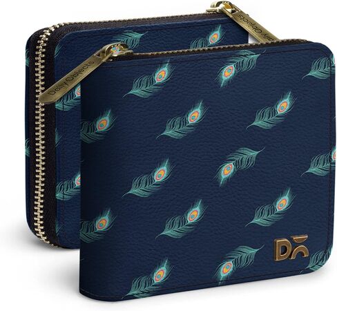 Stylish Slim Zip Around Wallet | Women's & Mens Bifold Wallet Purse With Coin, Card Slots | Soft Genuine Leather in Saudi Arabia